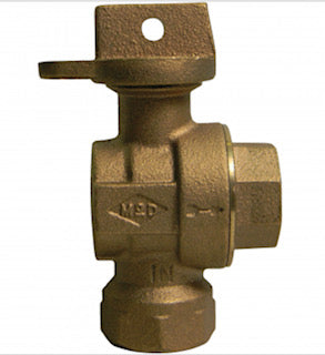 A.Y. McDonald 74604BF 2" Ball Style Angle Lockwing FNPT Valve Curb Stop 5149-426