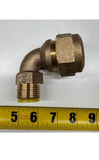 AY McDonald 1" 90° Elbow Bend CTS Compression x Male NPT 5182-067 No Lead Brass