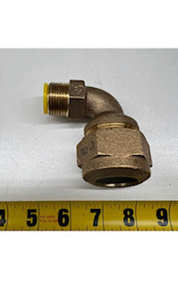 AY McDonald 1" 90° Elbow Bend CTS Compression x Male NPT 5182-067 No Lead Brass