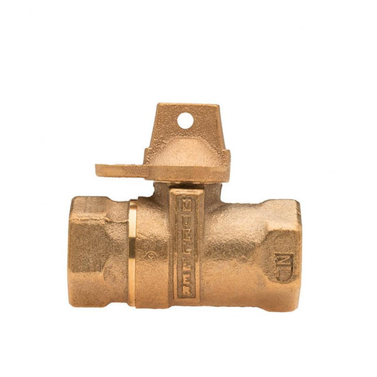 MUELLER COMPANY 3/4 in. FIP Inline Ball Meter Valve Curb Stop