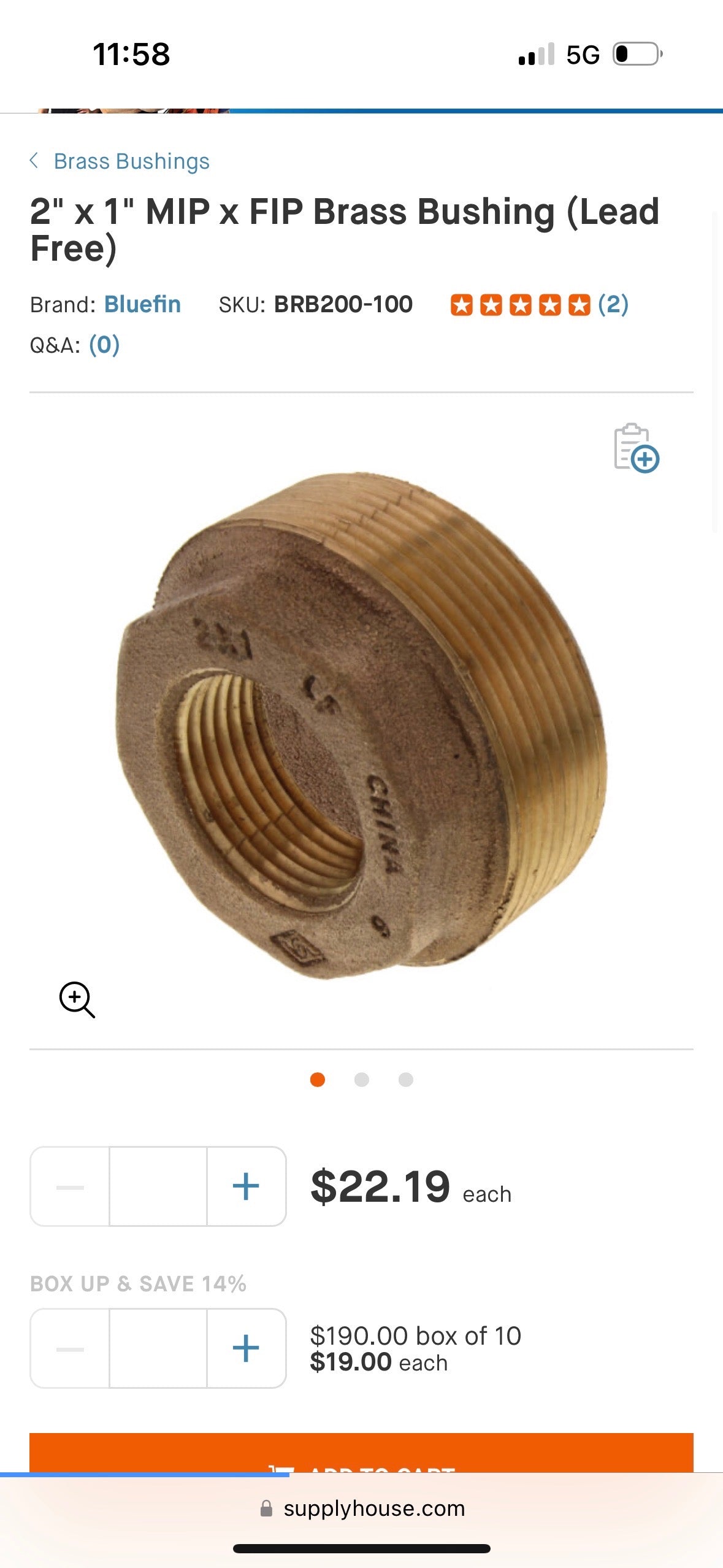 Bluefin 2 X 1 MIP X FIP Brass Bushing Lead Free SKU BRB200 100 bluefin-2-x-1-mip-x-fip-brass-bushing-lead-free-sku-brb200-100