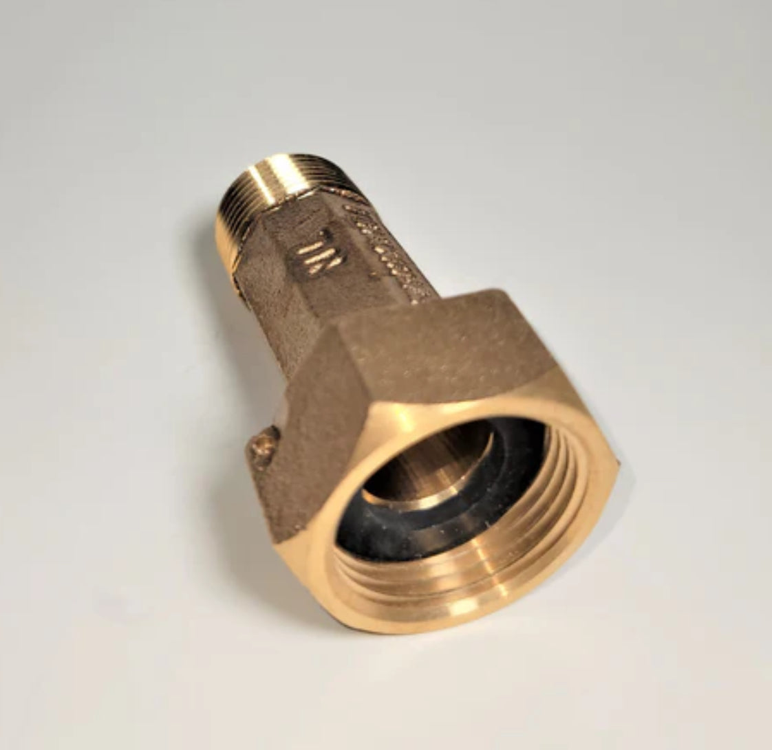 Trumbull 3/4" WATER METER COUPLING, LEAD-FREE BRASS, 3/4" FEM SWIVEL NUT X 3/4" MALE NPT