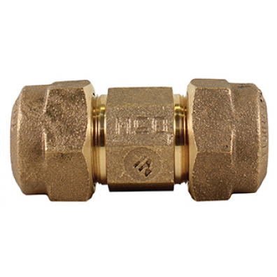AY McDonald 1" CTS Compression Brass Water Service Union 5182-001 NL Quick Joint