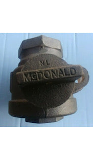 A.Y. McDonald 74604BF 2" Ball Style Angle Lockwing FNPT Valve Curb Stop 5149-426