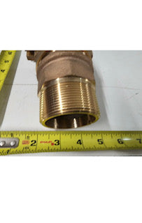 AY McDonald 2" x 2" Brass Straight Coupling 5131-028 PEP Compression x MIP AWWA C-800 NL