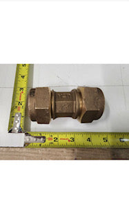 AY McDonald 1" CTS Compression Brass Water Service Union 5182-001 NL Quick Joint