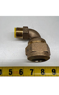 AY McDonald 1" 90° Elbow Bend CTS Compression x Male NPT 5182-067 No Lead Brass